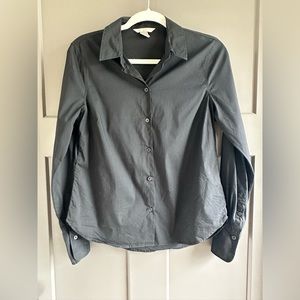 Black Button-Down Blouse